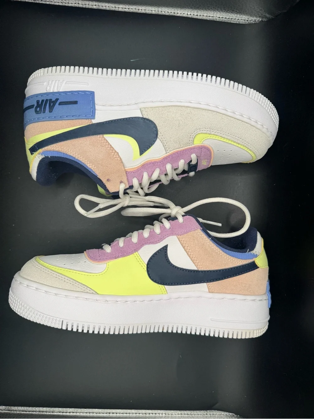 Nike Air Force 1 Shadow Spruce Aura Barely Volt Multi Color sneakers women’s 7.5
